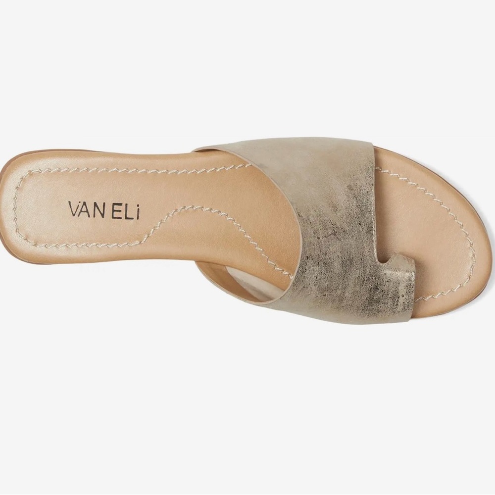 Vaneli Women's Gold Slide Sandals NWT - Picture 7 of 11